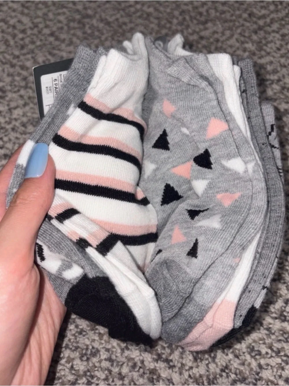 6pk womens cat low cut socks